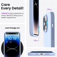 thumbnail image 5 of Compatible with iPhone 14 Pro Case 6.1, Slim Liquid Silicone 3 Layers Full Covered Soft Gel Rubber Phone Case Protective Cover with Microfiber Lining 6.1 inch-Baby Blue, 5 of 12