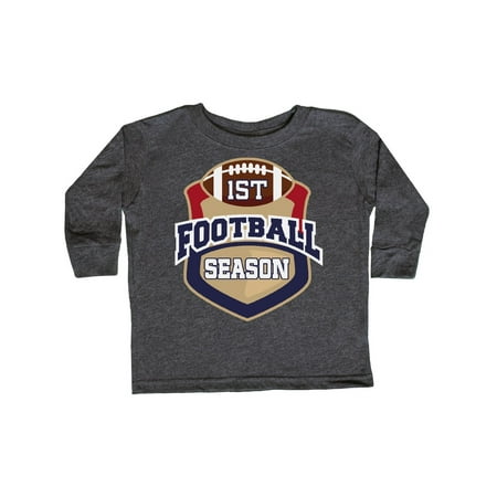 

Inktastic 1st Football Season Outfit Gift Toddler Boy or Toddler Girl Long Sleeve T-Shirt