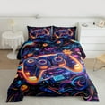 thumbnail image 2 of jejeloiu Gamepad Gamer Bedding Comforter Set,Modern Video Game Twin Comforter Sets,Colorful Graffiti Stripes Bedding Set For Boys Kids,Luxury Bedroom Decor Reversible,2 Pieces, 2 of 8