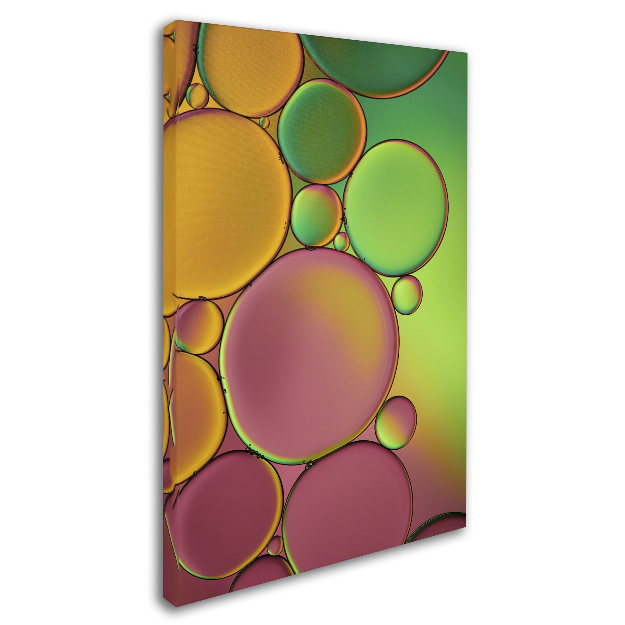 Trademark Fine Art 'Green and Orange Drops' Canvas Art by Cora Niele