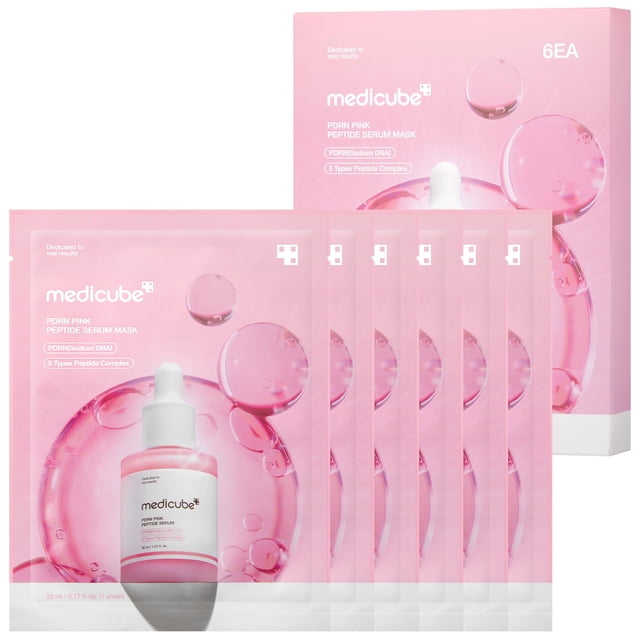 Mascarilla ampolla medicube PDRN Pink Peptide 23 ml 6 unidades