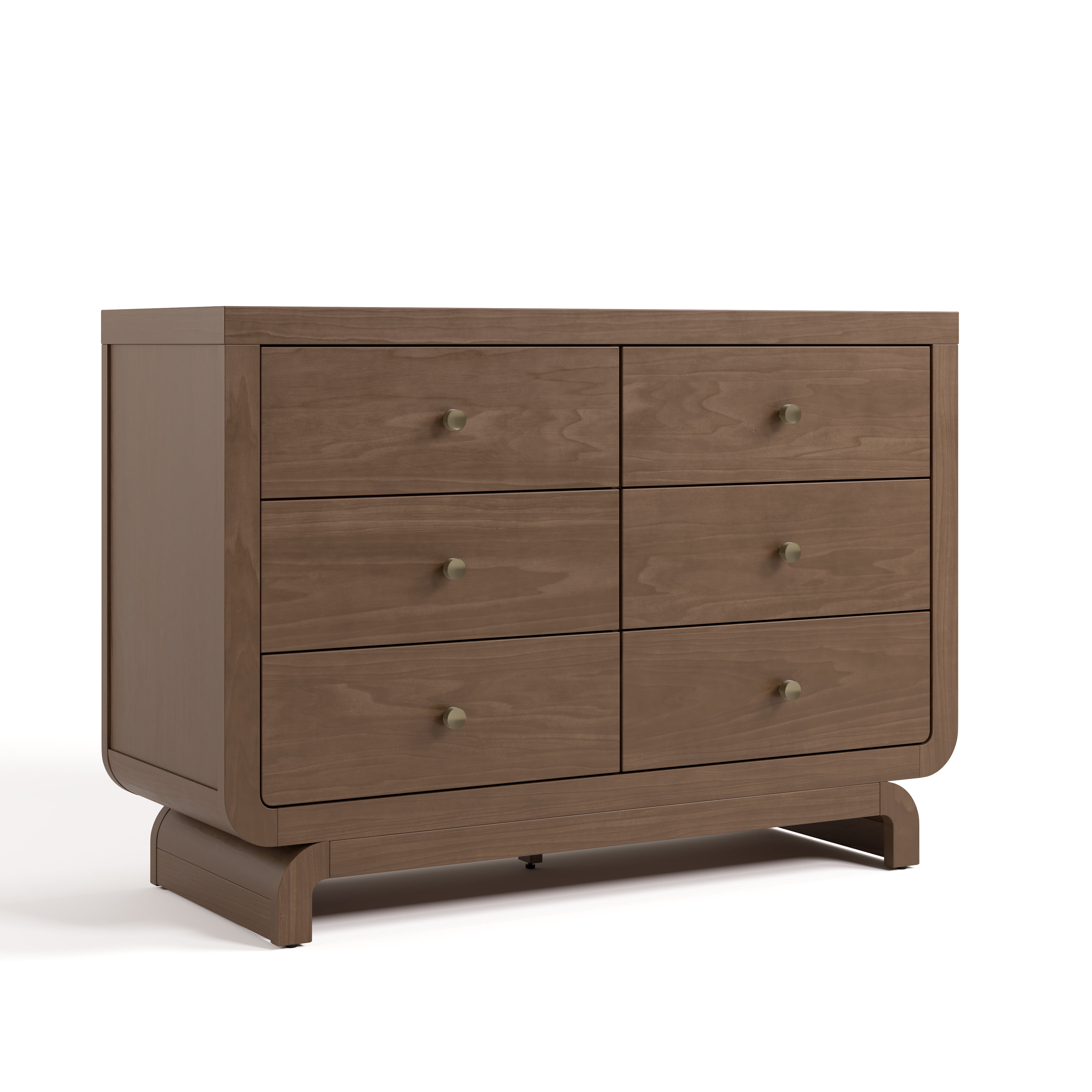 Art of Nursery by Storkcraft Santorini 6 Drawer Nursery Double Dresser, Hazelnut