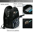 thumbnail image 4 of Fotbe Cartoon Sharks Mochila con Estampado y Puerto USB para Hombre y Mujer, Mochila Antirrobo, Mochila de Viaje, Mochila Escolar, Mochila Universitaria, 4 of 7