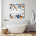 thumbnail image 6 of Wall Art Prints, Blue Pumpkin Fall Framed Canvas Prints for Bedroom Living Room Bathroom Office, Thanksgiving Eucalyptus Leaves Gray Wooden Gallery Wrap Wall Art Poster for Gifts Home Decor 16"x16", 6 of 9