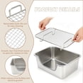 thumbnail image 5 of Stainless Steel Rabbit Litter Box with Hay Feeder & Water Dispenser, Metal Bunny Litter Box with Sifting Tray, High-Sided Rabbit Potty Pan for Small Animals, Quick Cleaning, Odor Control, 5 of 7