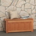 thumbnail image 4 of Gymax Wood Outdoor Planter Box w/ Seat 2-in-1 Wooden Raised Garden Bed & Bench, 4 of 7