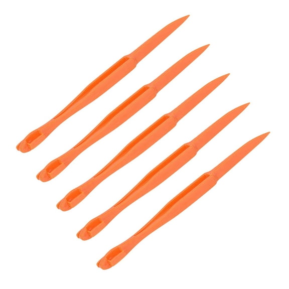 Yageerya 5Pcs Long Plastic Orange Peelers Fruit Slicer Opener Cutter Kitchen Gadgets (Yellow)