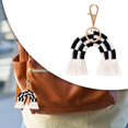 thumbnail image 3 of Llavero con borlas creativas, llaveros, manualidades, llaveros, accesorios, colgante con borlas Negro, 3 of 9