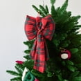 thumbnail image 2 of Red Velvet Wreath Bows, Christmas Tree Bow, Bow Ties, Xmas Decorative Bows for Home Ornament Decoration, Christmas Party Wedding 7.08 * 12.99 in(18*33 CM), 2 of 7