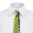 thumbnail image 3 of Necktie, Modern Round Stars, 3.7", Yellow Petrol Blue, by Ambesonne, 3 of 4