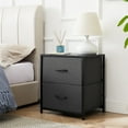 thumbnail image 3 of Mainstays 2 Drawer Fabric Nightstand, Grey Finish, 3 of 11
