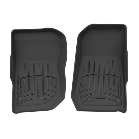 WeatherTech FloorLiner HP Custom Fit Floor Mats compatible with Jeep Wrangler 2-Door, Wrangler JK Unlimited 4-Door, Wrangler JK 2-Door, Wrangler Unlimited 4-Door - 1st Row (Driver & Passenger), Black