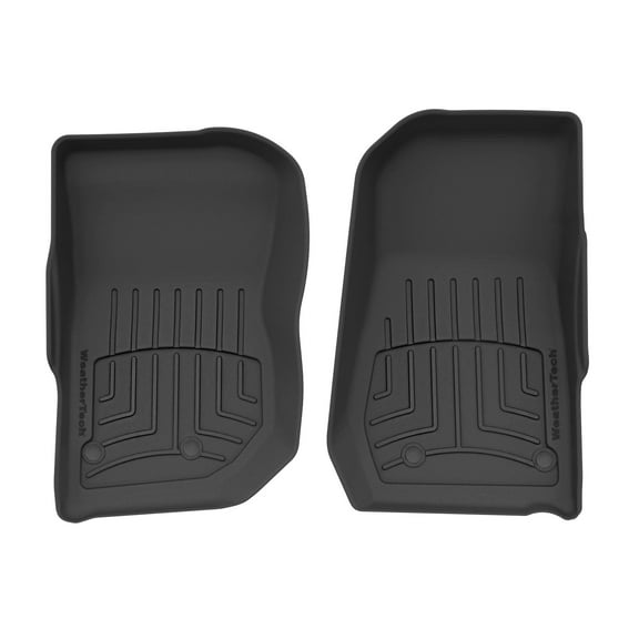 WeatherTech FloorLiner HP Custom Fit Floor Mats compatible with Jeep Wrangler 2-Door, Wrangler JK Unlimited 4-Door, Wrangler JK 2-Door, Wrangler Unlimited 4-Door - 1st Row (Driver & Passenger), Black