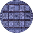 thumbnail image 1 of Ahgly Company Indoor Round Abstract Blue Modern Area Rugs, 5' Round, 1 of 4