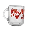 thumbnail image 1 of Taza Crisa de Vidrio Diseño Corazones Transparente, 1 of 4