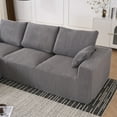 thumbnail image 4 of 113" Modern Compression Sofa ,3-Seat Upholstered Sofa Couch,Extra-Wide Seat Cushion with Wood Frame for Living Room Bedroom,Gray, 4 of 7