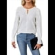 thumbnail image 1 of Camisa Formal Informal de Larga para Mujer, Estilo Ejecutivo, con Escote en V, para Trabajo, Moda de Otoño XL, 1 of 7