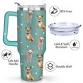 thumbnail image 3 of Gift for Dog Lovers Cute Dog Tumbler for Women - 40oz Dog Tumblers with Handle Straw and Lid Tumbler Cup Travel Coffee Mug, 3 of 7