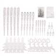 thumbnail image 2 of 2024 TOP! Christmas Tree Clear Acrylic Icicle Ornaments Crystal Drop Hanging Pendants for Xmas New Year Decor B, 2 of 4