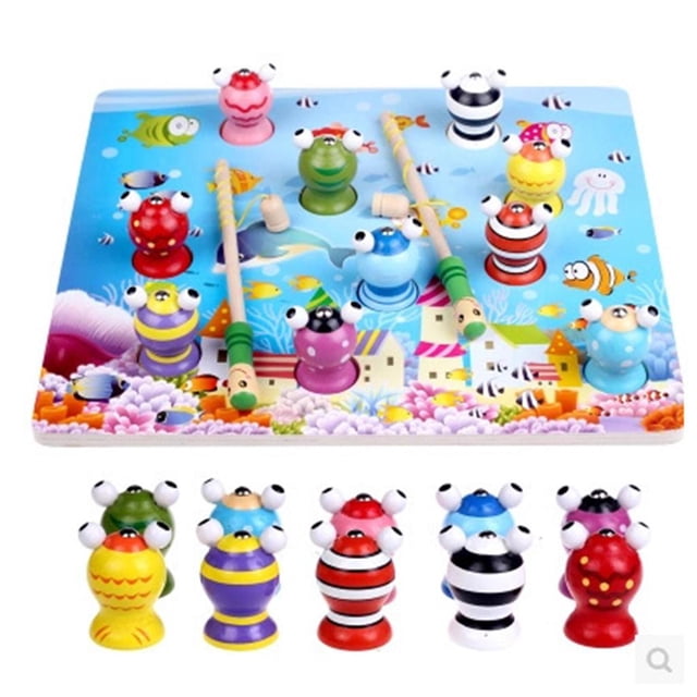 Juego de juguete de Rana de pesca magnética Sunnimix 13 piezas para niños pequeños