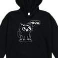 thumbnail image 2 of Chibi Cat Youth Girl's Black Long Sleeve Cosplay Hoodie With 3D Ears-Medium, 2 of 2