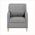 thumbnail image 3 of Recliners Traditional Push Back Reclining Chair Slate Gray Fabric Solid Wood Frame | Slate Gray | Solid Wood, 3 of 10