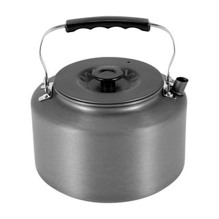 1.2L Camping Kettle Stainless Steel Camping Coffee Pot for Open Fire Hand  Foldable Camping Kettle with Spout Portable Camping Cooking Set Steel, for