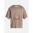 thumbnail image 5 of No Boundaries Boxy Fit Heavyweight Graphic Tee Shirt with Short Sleeves, Men's XS-4XLT, 5 of 5