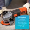 thumbnail image 3 of BLACK+DECKER Angle Grinder Tool, 4-1/2-Inch, 6.0 - Amp (BDEG400), 3 of 8