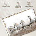 thumbnail image 6 of Elephant Stock White Arabian Horses Wall Art - Horizontal Canvas Wall Art - Living Room Wall Decor - Animal Canvas - Gray And White Decor - 30" x 20", 6 of 8