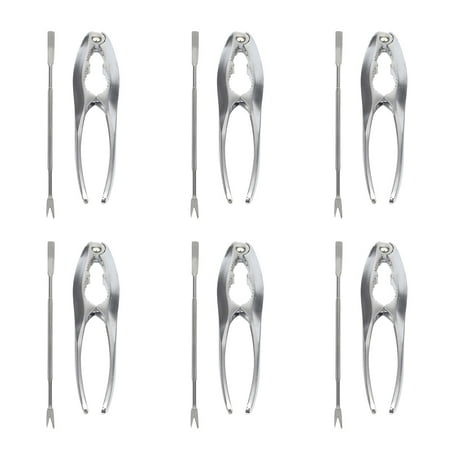 

Seafood Tools Set Nut 6pcs Lobster Opener + 6pcs Stainless Steel Seafood Forks Picks