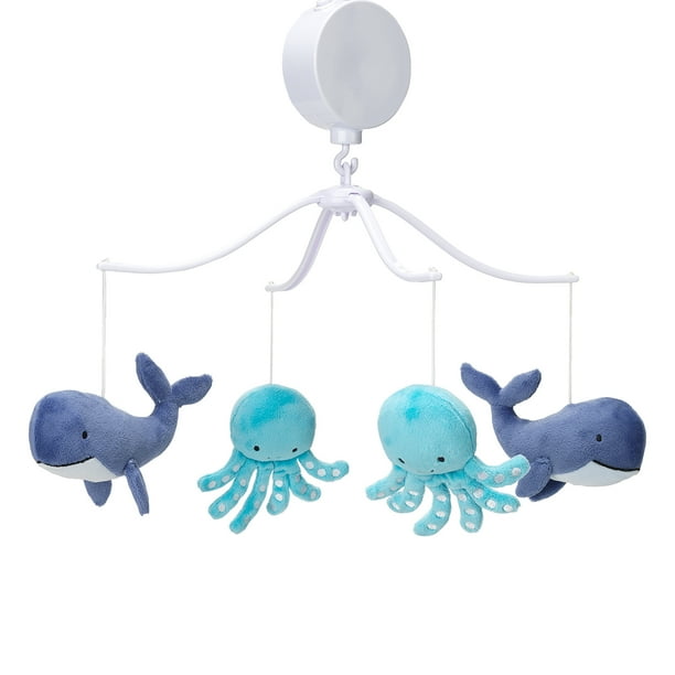 Bedtime Originals Whales Tale Blue Whale/Octopus Musical Baby Crib