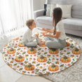 thumbnail image 3 of Happy Thanksgiving Day Round Blanket,Comfortable Soft Flannel Throw Blanket,All Season,Warm Lightweight Blankets for Sofa Bed Couch Living Room Chair 47"x47", 3 of 5