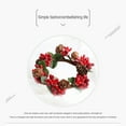 thumbnail image 4 of Christmas Wreath, Christmas Decorations, Realistic Pine Cone and Berry Candle Ring for Home, DIY Holiday Decor, Red Plastic Table Centerpiece, 4 of 7