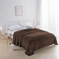 thumbnail image 4 of Fasiaou Solid Color Faux Velvet Blanket with Ultra-Soft Thickened Design for European American Style Home Decor and Gift Giving,Coffee,59x79in, 4 of 6