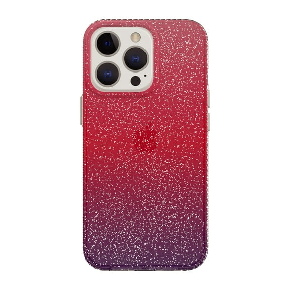onn. Purple and Pink Glitter Ombre Phone Case for iPhone 13 Pro Max