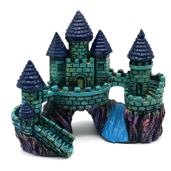 ACDANC Resin Castle Fish Tank Decorations, Vintage Castle for Aquarium Decorations, Resin Castle Cave Hideouts Large Aquarium Decorations, Fish Tank Accessories for Betta Fish