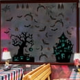 thumbnail image 3 of Halloween Decorations Halloween Window Clings Decals for Window Glass Decorations Halloween Glass Decals for Party Decorations Bat Spider Haunted Hous Spooky Door Stickers, 3 of 7