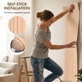 thumbnail image 3 of Grusce 15.75"x118" Peel and Stick PVC Slat Wall Panel Fishbone Wood Grain Pattern Self Adhesive Thick Wallpaper Panel 3D Soundproof for Walls and Ceilings, 3 of 11
