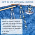 thumbnail image 5 of 2 Pcs 2 Styles Bee Knitting Row Counter Chains Acrylic Number Stitch Markers Glass Beaded Crochet Stitch Marker Charms Crocheting Accessories for Weaving Sewing Quilting, 5 of 6