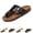 Black, variant on IEMIEMIEM Womens Orthopedic Sandals Leather Insole Slides Sandals for Women Adjustable Buckle Summer Thong Sandals Outdoor Walking Slides Black 8.5 Wide