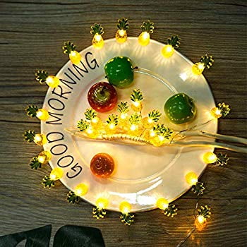Fun Pineapple LED String Lights, Copper Wires Lights with Battery Operated 10FT 30 LEDs for Girls Bedroom, Festivals, House, Patio, Deck, Balcony, Centerpiece, Parties, Fence Decoration