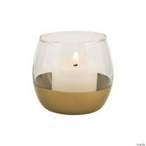 Clear Votive Candle Holders w/Gold Base, Party & Gift, Home Decor, 6 Pcs