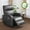 Dark Grey, variant on MCombo Zero Wall Hugger Power Recliner Chair for Small Space, Living Room, RV, Dark Brown