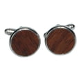 thumbnail image 3 of 2 gemelos redondos de madera para hombre, ideales para papá, graduación, accesorios de negocios., 3 of 8