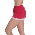thumbnail image 2 of #followme Womens Pajamas Shorts with Lace Trim 6829-BLK-2X (Red With Cream Lace, 1X), 2 of 3