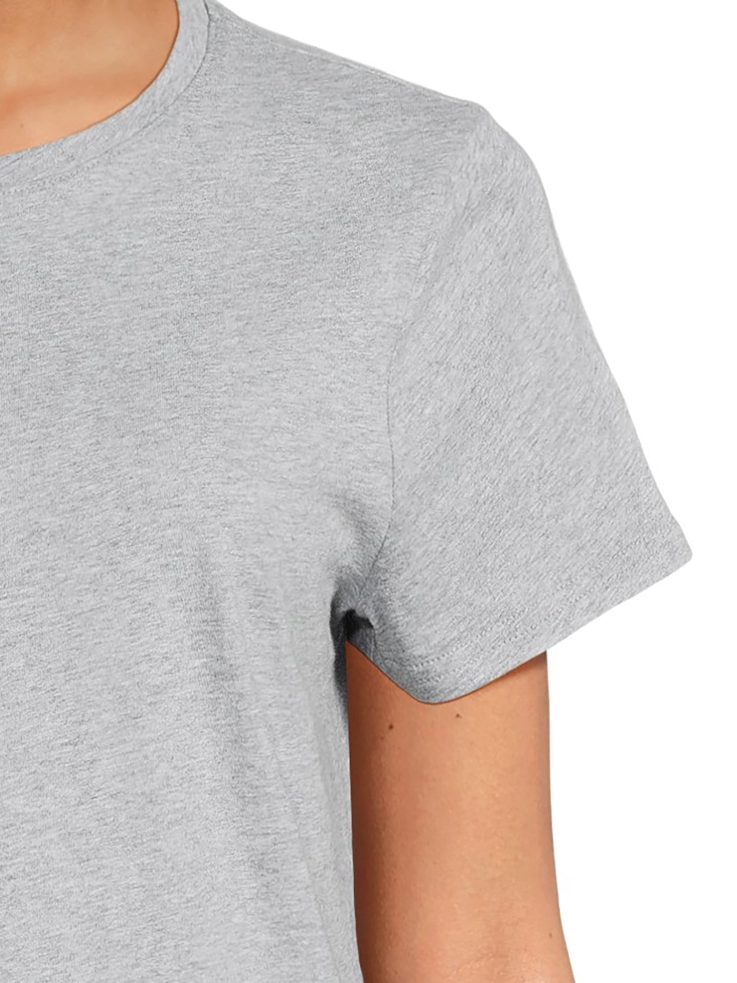 RealSize Women's Crewneck Tee with Short Sleeves, Sizes XS-XXXL