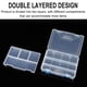 thumbnail image 5 of Caja de papelería de plástico | Estuche transparente para bolígrafos con múltiples compartimentos | Organizador de bolsa de lápices de gran capacidad para estudiantes, niños, niñas | Almacenamiento, 5 of 7