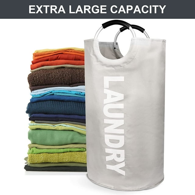 Collapsible Laundry Baskets, 90L Laundry Hamper with Handle, Oxford Cloth Laundry Bag, Dirty Laundry Hamper Dirty Laundry Bin, Portable Laundry Bin, Laundry Sorter, Bottle Collector - G
