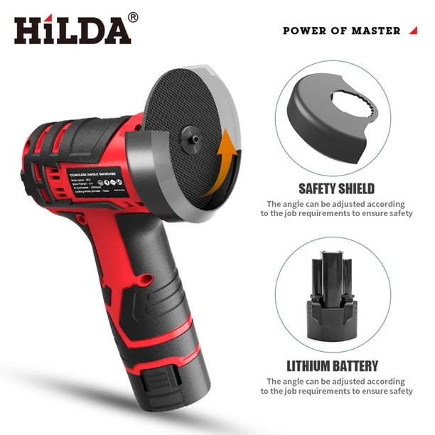 Amoladora Angular Eléctrica Mini cortador inalámbrico Reducción de engranajes de dos velocidades para pulido de pintura (EE. UU.)